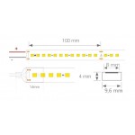 Tira LED 230V monocolor 14W/mt 120L/mt. SMD 2835 IP67 9,6x4mm corte cada 100mm, bobina de 20mts x 4,99€/mt